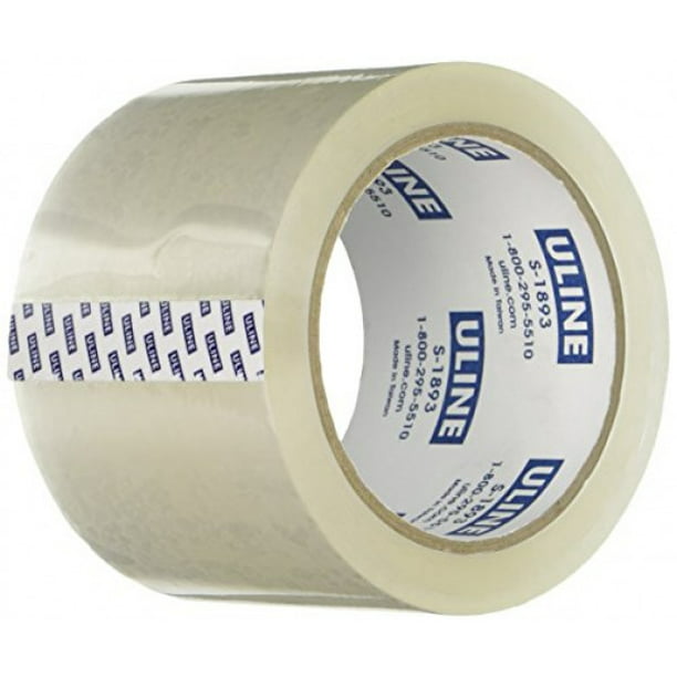 12 Rolls Stays-Put Commercial 2" x 110 yds Clear Box Sealing Tape Rugged